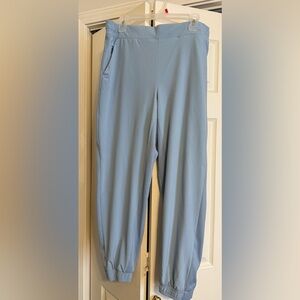 Athleta Brooklyn Heights High Rise Lined Jogger Pants in Sky Blue